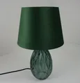 Pauleen Deko Tisch Lampe Leuchte CRYSTAL VELVET Glas Textil grün 25x40,5cm