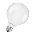 Osram LED-Lampe in klassischer Globeform, mit dekorativem LED-Filament im Frosted Design, Energieeffizienzklasse A, E27, 7.2 W, 2452 lm, 4000 K, kaltweiß. Ohne Aufwärmen, sofort 100% Licht.