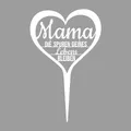 Illumino Grabschmuck Grabstecker Wetterfeste Grabdekoration aus Stahl mit Trauerspruch I Mama die Spuren deines Lebens bleiben I Eine liebevolle Erinnerung