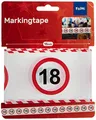 Folat SCH-5422 Party-Absperrband VERKEHRSSCHILD 18, 15m