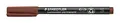 STAEDTLER permanent Marker Lumocolor, braun, Superfein, ca. 0,4 mm, wisch- und wasserfest, Made in Germany, lange Lebensdauer, 10 braune Universalstifte im Kartonetui, 313-7