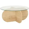 Niedriger Tisch Hanah Home Transparent 75 Cm Durchmesser 35 Cm Höhe