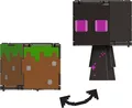 Minecraft Flippin' Figure Enderman + Grass