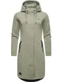 Ragwear Damen Leichter Sweat Übergangsmantel lang windabweisend mit Kapuze Letti Long Olive Gr. XL