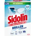 Henkel AG & Co. KGaA Sidolin Brillenputztücher Streifenfrei, Brillentücher aus 100% Naturfaser, 1 Packung = 20 Stück FTT2