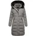 REPUBLIX Winterjacke TALIA Damen Gefütterte Dicke Winter Jacke Mantel Parka mit Kapuze grau 3XL