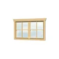 SKANHOLZ Doppelfenster für Gartenhäuser, Holz, BxH: 134,2 x 88,3 cm
