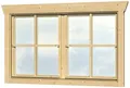 Skanholz Fenster "2-flügelig", beige (natur), B/H/L: 127cm x 77cm