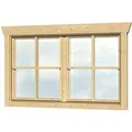 Skan Holz Doppelfenster BxH 2 x 57,5 x 70,5 cm für 28 mm Häuser