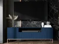 TV-Schrank Glamour TV-Schrank Elpis 2 Dreitürig Modern Lindner Möbel 150cm x 51,5cm x 36,5cm Farbe: Marineblau matt Rahmen: Kupferfarbig - Metall