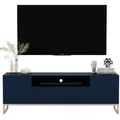 Meble Lindner Tv-Schrank, Blau, Holzwerkstoff, 6 Fächer, Rechteckig, 150x51.5x36.5 cm, Wohnzimmer, Wohnwände, Lowboards, Lowboards stehend