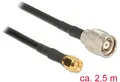 DELOCK 89514 - HF Antennenkabel, RP-TNC Stecker > SMA Stecker, 2,5 m