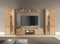 Home affaire Wohnwand AOSTA, Breite 310cm, 4-teilige Wohn-Kombination, (bestehend aus: 2x Vitrine, Lowboard, Wandboard), Wohnwand, Kombination, Anbauwand, Möbel Set, Schrankwand, Möbel Kombi