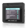Treedix USB-Kabeltester, 2,4-Zoll-Farbdisplay USB-C-Kabeltester,USB-Tester un...