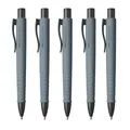 Faber-Castell 205257 - Kugelschreiber Poly Ball Urban Grey, 5 Stück, mit auswechselbarer XB Mine, dokumentenecht