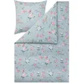Estella Bettwäsche Atelier, Taubenblau, Textil, Floral, 135x200 cm, Textiles Vertrauen - Oeko-Tex®, hautfreundlich, Schlaftextilien, Bettwäsche, Bettwäsche, Flanell-Bettwäsche