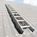 Weise Kaminkehrerleiter 1,96 m einteilig, 7 geriefte & gebördelte Sprossen, robuste & sichere Dachleiter für Schornsteinfeger, passend für handelsübliche Hohlziegel, nach DIN 18160-5/ EN 131