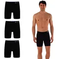 Myproblems Langes Bein Baumwolle Boxershorts Unterwäsche Herren S-XXL Männer Unterhosen verlängertes Hosenbein nachhaltig ohne kratzenden Zettel (3, 3XL) (as3, Alpha, s, Regular, Regular, Schwarz)