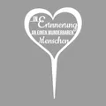 Illumino Grabstecker Grabschmuck Wetterfeste Grabdekoration aus Stahl mit Trauerspruch I In Erinnerung an einen wunderbaren..I Eine liebevolle Erinnerung