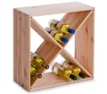 Zeller Present Weinregal Zeller 13170 Weinregal, Naturholz, "Kreuz" 52x25x52