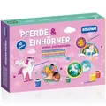 Smowo® Pferde und Einhörner selber gießen und anmalen - Mädchen Bastelset zum Gips giessen mit 10 Figuren für Kinder - Geschenk zum Basteln
