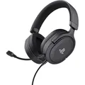 Trust Gaming Headset GXT 498 Forta Offiziell Lizenziert für PlayStation 5, Nachhaltig, PS4 / PS5 Headset, 1,2 m Kabel, Abnehmbares Mikrofon, Verst... - Schwarz