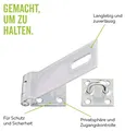 Alberts 348373 Sicherheits-Überfalle | galvanisch verzinkt, dickschichtpassiviert | Länge Überfalle 153 mm | Breite 50 mm