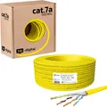 hb-digital Verlegekabel CAT 7a Installationskabel 50m max. 1200 MHz S/FTP AWG23 LSZH gelb