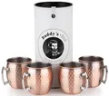 Buddy's Becher Buddy´s Bar, 4-tlg., Edelstahl, Moscow Mule Becher, 500 ml, hochwert. Edelstahl, Hammerschlag-Effekt