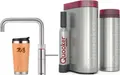 »QUOOKER FUSION SQUARE Festauslauf Edelstahl VAQ PRO3 mit CUBE 2(3FSRVSCUBE)« 100°C Kochendwasserhahn mit Trinkwassersystem *Inklusive Thermobecher
