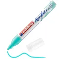 edding 5100 Acrylmarker medium - türkis - 1 Acrylstift wasserfest - mittlere Rundspitze 2-3 mm - Acryl Farben zum Malen auf Leinwand, Malpapier und Holz - Acrylstifte für Steine