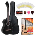 GEWA Student 4/4 Elektro Konzert Gitarre Starter Set Zubehör Preamp Gigbag Black