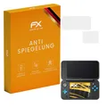atFoliX Displayfolie kompatibel mit Nintendo New 2DS XL Schutzfolie, entspiegelnde und stoßdämpfende FX Folie (3er Set)