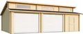 LASITA MAJA Garage Hawaii (Set, Für 2 Fahrzeuge geeignet), Garage + 2 Sektionaltore