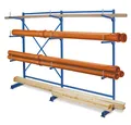 BRB-Lagertechnik Regal BRB Kragarmregal komplett, blau, HxBxT 1950x2090x450 mm, Profi-Kragarmregal
