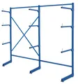 Kragarmregal mit 3 Ständern und 9 Armen, HxBxT 1950 x 2090 x 450 mm, blau