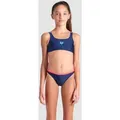 Sport Bikini Mädchen arena Einfarbig - Navy-fluo Red-blue China-fluo Red - 116