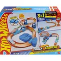 Track Creator Beschleuniger-Sprung-Schnellstrecke-Set , Rennbahn mit Spielzeugauto und motorisiertem Beschleuniger