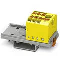 PHOENIX CONTACT PTFIX 6/6X2,5-NS35 YE Verteilerblock, Block mit senkrechter Ausrichtung und integrierter Einspeisung, 690 V, 24 A, Anzahl der Anschlüsse 7, Querschnitt 0,14 mm²-4 mm², 10 Stück