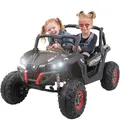 Actionbikes Motors Kinder Elektroauto UTV Buggy | Fernbedienung mit First Funktion - 4x4 Allrad Antrieb - Kinderauto elektrisch - Elektrofahrzeuge - Elektro Auto für Kinder ab 3 Jahre (Schwarz)