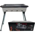 Grillpeter Mangal Grill Riga Edelstahl Campinggrill mit Klappbeinen Anglergrill Festivalgrill