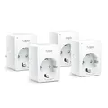 Tapo P100 WLAN Smart Steckdose 4er Pack, Smart Home WiFi Steckdose, Alexa Zubehör, funktioniert mit Alexa, Google Home, App gesteuert, Sprachsteuerung, Fernzugriff, Kein Hub notwendig