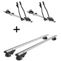2x Fahrradträger SAGITTAR + Dachträger VDP004 L kompatibel mit für Mercedes C-Klasse T-Modell S204 07-'14