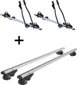 2x Fahrradträger SAGITTAR + Dachträger VDP004 L kompatibel mit für Mercedes C-Klasse T-Modell S204 07-'14