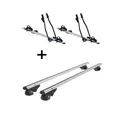 VDP Dachträger (Für Ihren Mercedes C-Klasse T-Modell S204 07-'14, Dachträger und zwei Fahrradträger/Fahrradhalter im Set), 2x Fahrradträger SAGITTAR + Dachträger VDP004 L kompatibel mit Mercedes C-Klasse T-Modell S204 07-'14