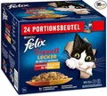 FELIX 4er Pack Doppelt Lecker Nassfutter Gelee Sortenmix Katzen 4x24x85g