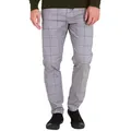 BlauerHafen Chinohose Herren Formaler Check Hose Slim-Fit Vintage Office Business Full Pants All sizes available 30''-38'' grau 30