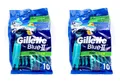 20x Gillette Blue 2 II Plus Slalom Einwegrasierer Nassrasierer