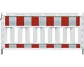 Euro-Schrankenzaun Typ1 ohne Lampenadapter weiß-rot L = 1200 mm