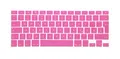 System-S Silikon Tastaturschutz Tastaturabdeckung QWERTZ Deutsche Tastatur Abdeckung Schutz für MacBook Pro 13" 15" 17" iMac MacBook Air 13" in Pink